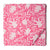Pink and white Screen Printed Pure cotton fabric with floral design