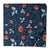 Blue and red Screen Printed Pure cotton fabric with floral design