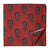 Red and black Screen Printed Pure cotton fabric with floral design