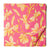 Yellow and pink Screen Printed Pure cotton fabric with floral design