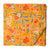 Yellow and orange Screen Printed Pure cotton fabric with floral design