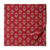 Red and yellow screen printed cotton fabric with man with floral design