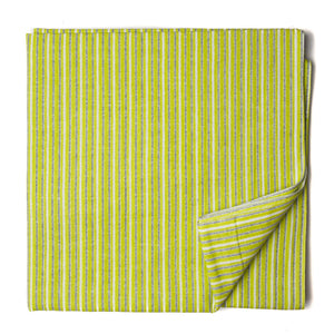 Green screen printed pure cotton fabric with lines design