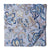 Blue screen printed pure cotton fabric with floral design