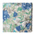 Blue and green screen printed pure cotton fabric with floral design