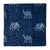 Blue and white pure cotton screen printed fabric with elephant and camel print