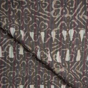 Precut 1 meter -Printed Kantha Cotton Fabric