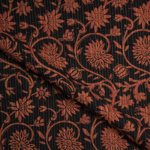 Precut 1 meter -Printed Kantha Cotton Fabric