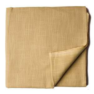 Precut 0.75 meters -Beige Plain Textured Cotton Slub Fabric