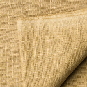 Precut 0.75 meters -Beige Plain Textured Cotton Slub Fabric