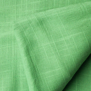 Precut 0.75 meters -Green Plain Textured Cotton Slub Fabric