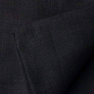 Black Plain Textured Cotton Slub Fabric
