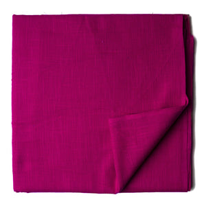 Precut 1 meter -Pink Plain Textured Cotton Slub Fabric