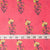 Precut 1 meter -Pink & Yellow Cotton Fabric with Floral Print