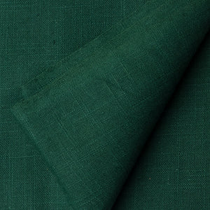 Precut 1 meter -Green Plain Textured Cotton Slub Fabric