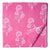Pink and White Screen printed Cotton Fabric with floral print