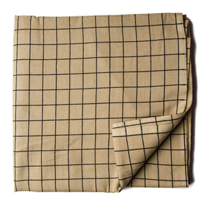 Precut 1meter - Black & Brown Textured Printed Cotton Fabric