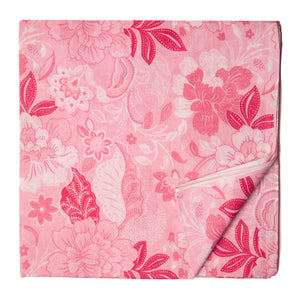 Pink Screen printed cotton with floral design
