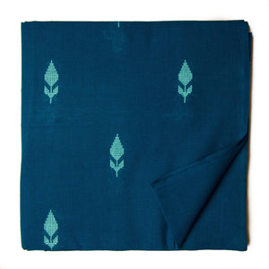 Blue South Cotton Jacquard with butti and motifs