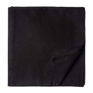 Precut 1 meter -Black South Cotton Creta Plain Fabric