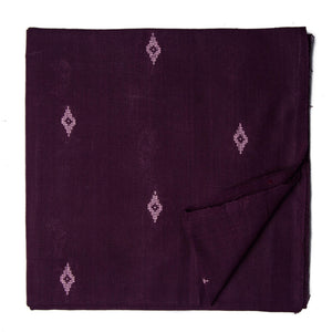 Violet South Cotton Jacquard Fabric with diamond motif