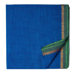 Blue South Cotton Plain Slub Fabric 