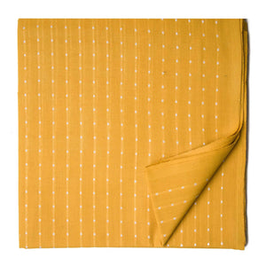 Yellow South Cotton Jacquard Fabric with Dots