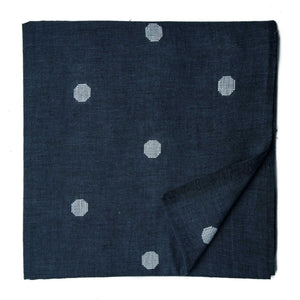 Grey South Cotton Jacquard Fabric with Dots