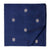 Blue South Cotton Jacquard Fabric with golden Dots