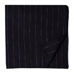 Black South Cotton Jacquard Fabric with Stripes