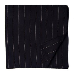 Black South Cotton Jacquard Fabric with Stripes