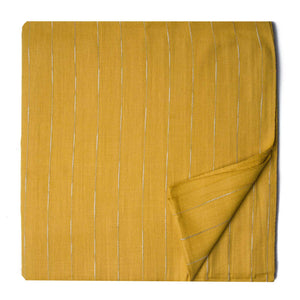 Yellow South Cotton Jacquard Fabric with Stripes