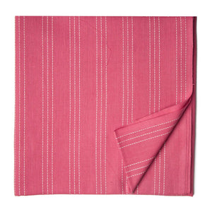Pink South Cotton Jacquard Fabric with lines