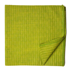 Green South Cotton Jacquard Fabric with lines