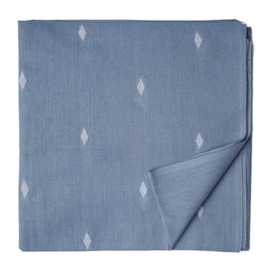 Grey South Cotton Jacquard Fabric with diamond motifs