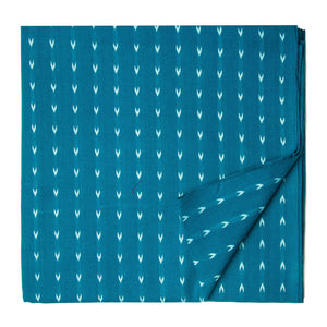 Blue South Cotton Jacquard Fabric with arrow motifs