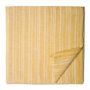 Yellow South Cotton Jacquard Fabric with lines