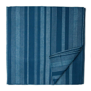 Blue South Cotton Jacquard with stripes
