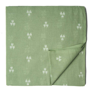 Green South Cotton Jacquard Fabric with motifs